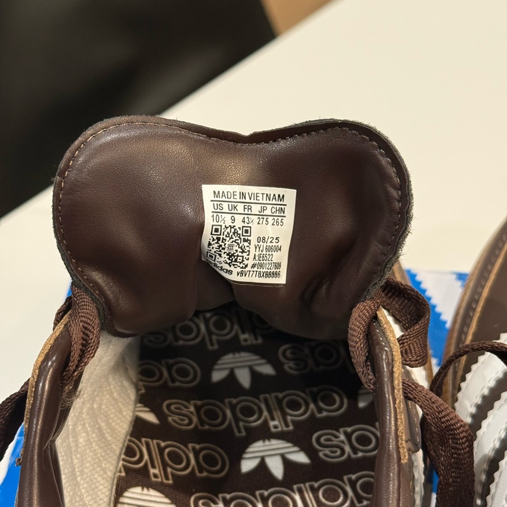 adidas Samba Leather Sneakers - Brown/White - Picture 5 of 5